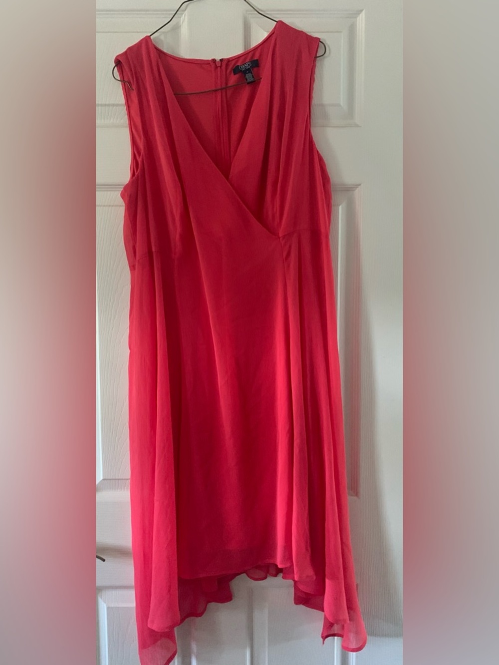 Chaps Red Midi Dress